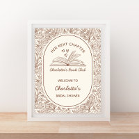 Next Chapter Brown Book Bridal Shower Welcome