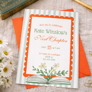 Next Chapter Graduation,  Book Theme Grad Invitation