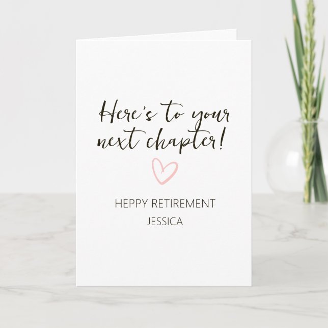 Next Chapter Personalised Retirement Gift Card (Front)
