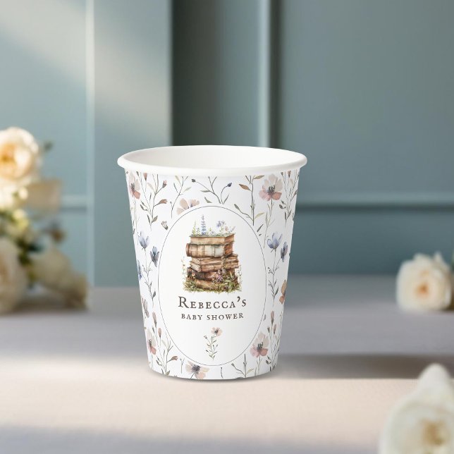 Next chapter theme baby shower party paper cups (Creator Uploaded)
