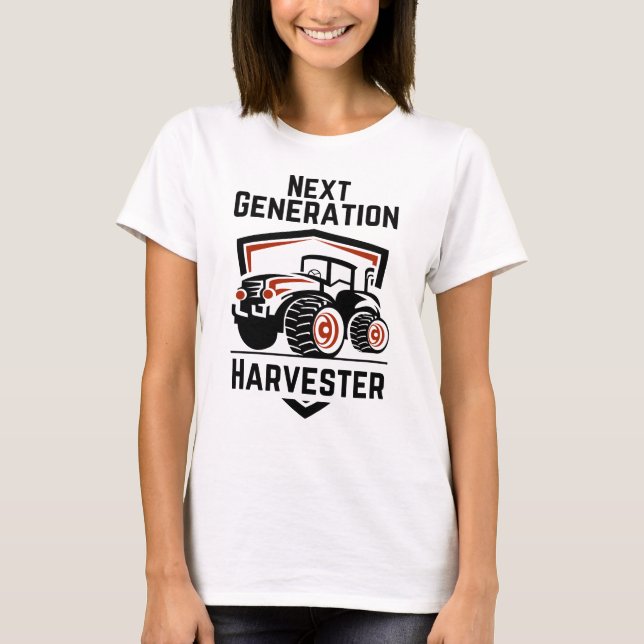  Next Generation Harvester Modern Tractor T-Shirt (Front)