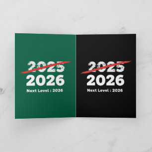 Next Level 2026 Funny Goodbye 2025 New Year's Holiday Card