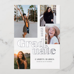 Next Level Modern Type Photo Graduation Invitation