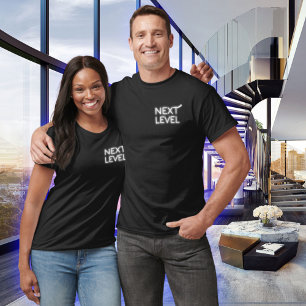 Next Level Small White Neon Black T-Shirt