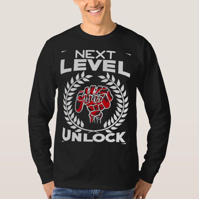 Next Level Unlock Joystick Video Games T-Shirt (Front)