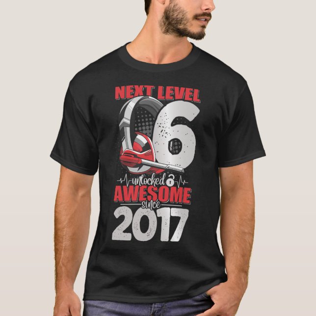 Next Level Unlocked 6 Year Old Boy 2017 Headset T-Shirt (Front)