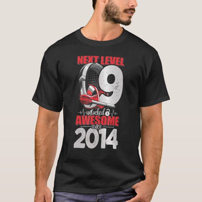 Next Level Unlocked 9 Year Old Boy 2014 Headset Ga T-Shirt (Front)