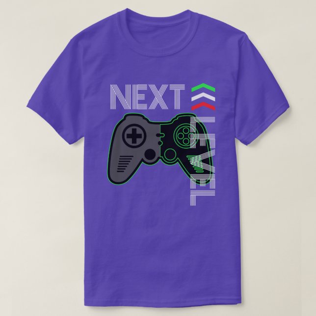 Next Level Video Game Neon Green Controller T-Shirt (Design Front)