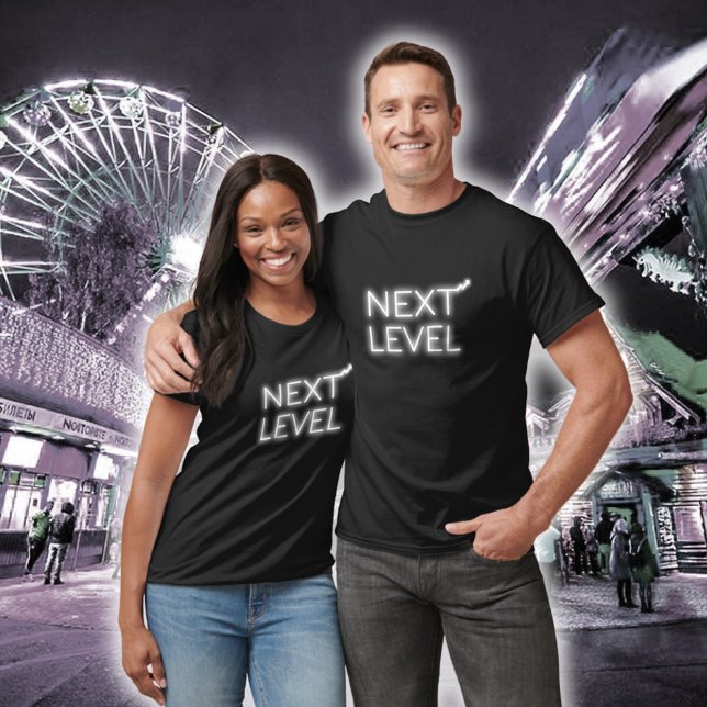 Next Level White Neon Black T-Shirt (Creator Uploaded)