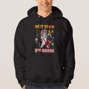 Next Stop 8th Grade Dabbing Unicorn Eighth Kid Tea Hoodie