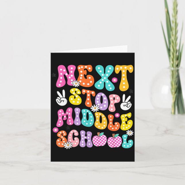 Next Stop High School Middle School Graduation Card (Front)