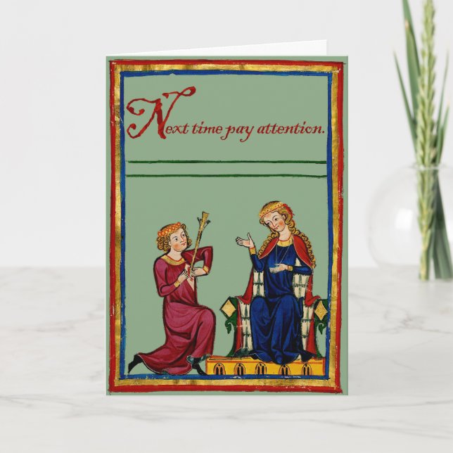 Next time pay attention holiday card (Front)