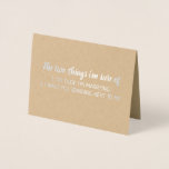 Next to Me | Funny Bridesmaid / Maid of Honour Foil Card<br><div class="desc">"THE TWO THINGS I'M SURE OF 1. THE DUDE I'M MARRYING 2. I WANT YOU STANDING NEXT TO ME! " "Will you be my Maid of honour?" Funny "Maid of honour",  "Matron of honour" or "Bridesmaid" silver foil proposal cards.</div>