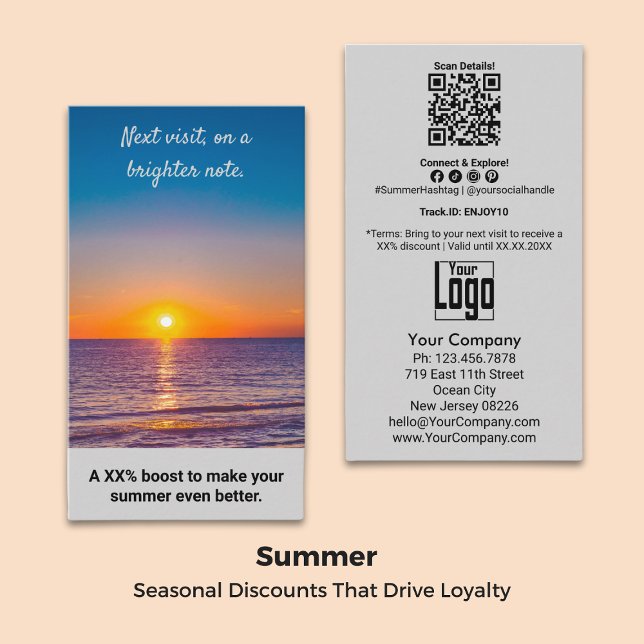 Next visit, on a brighter note. Thank You Summer Discount Card (Next visit, on a brighter note. Thank You Summer Discount Card)