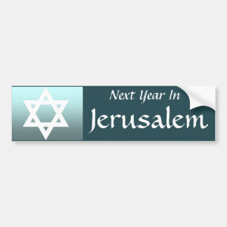 Next Year In Jerusalem Bumper Sticker