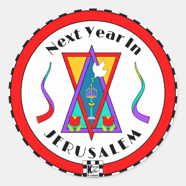 Next Year In Jerusalem Stickers (Front)