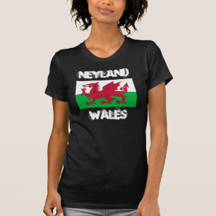 Neyland, Wales with Welsh flag T-Shirt