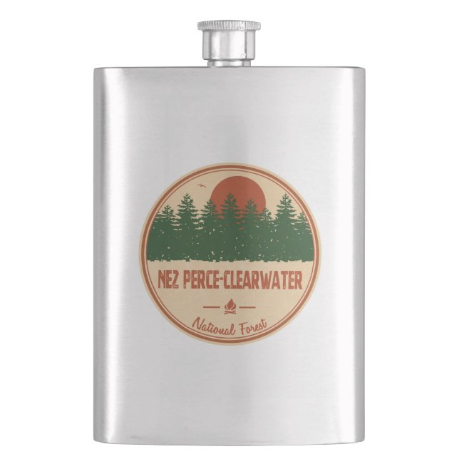 Nez Perce-Clearwater National Forest Hip Flask (Front)