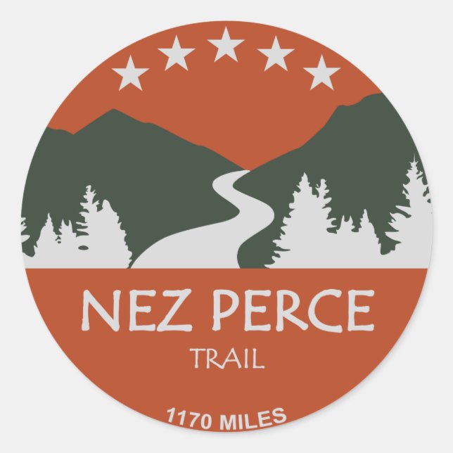Nez Perce Trail Classic Round Sticker (Front)
