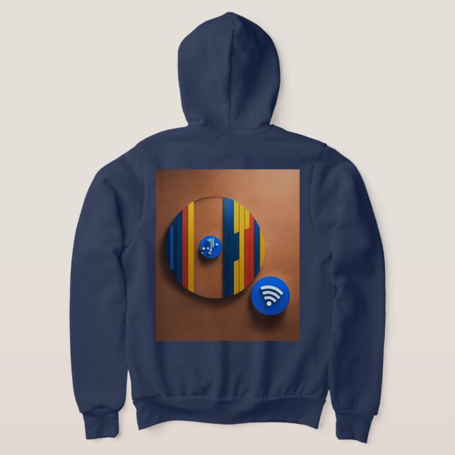 NFC (audio) symbol  Hoodie (Laydown Back)