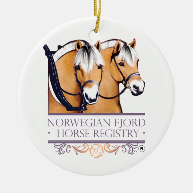 NFHR Logo Christmas Logo Ceramic Tree Decoration (Front)