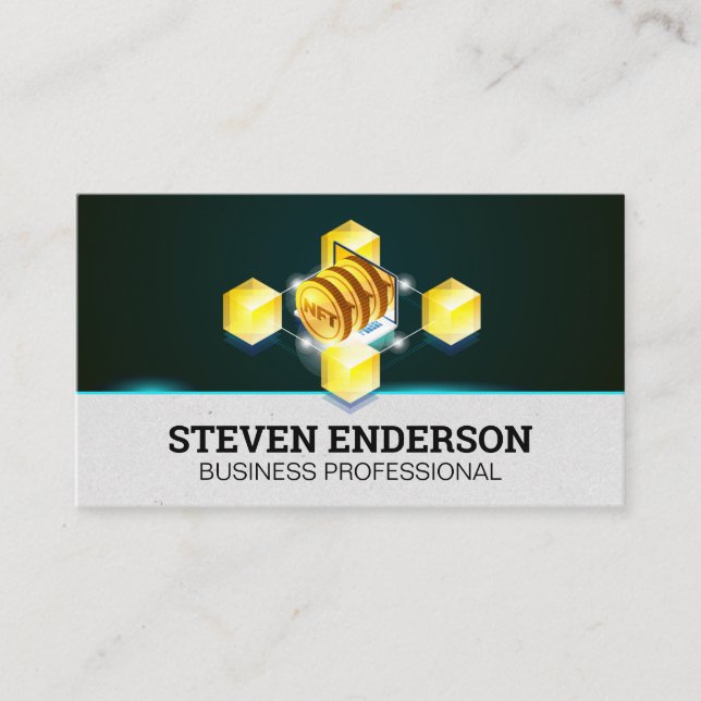 NFT | Crypto | Blockchain Finance Business Card (Front)