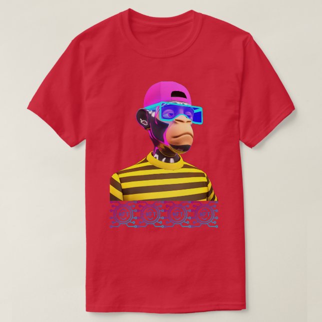 NFT DJ RAVE APE T-Shirt (Design Front)