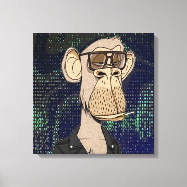 NFT monkey artwork Canvas Print (Front)