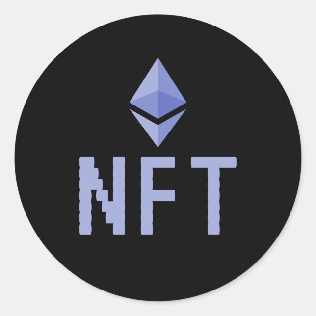 NFT Non-Fungible Token NFTs Funny Classic Round Sticker (Front)