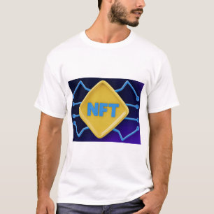NFT Technology 3D Crypto Logo. T-Shirt