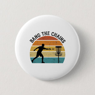 Ng The Chains Retro Disc Golf Silhouette Vintage S 6 Cm Round Badge