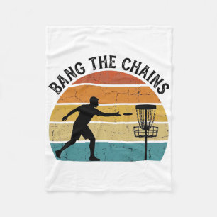Ng The Chains Retro Disc Golf Silhouette Vintage S Fleece Blanket