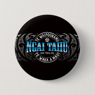 Ngai Tahu Lifer Moko Chrome 6 Cm Round Badge