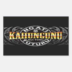 Ngati Kahungunu Lifer Moko Chrome Rectangular Sticker