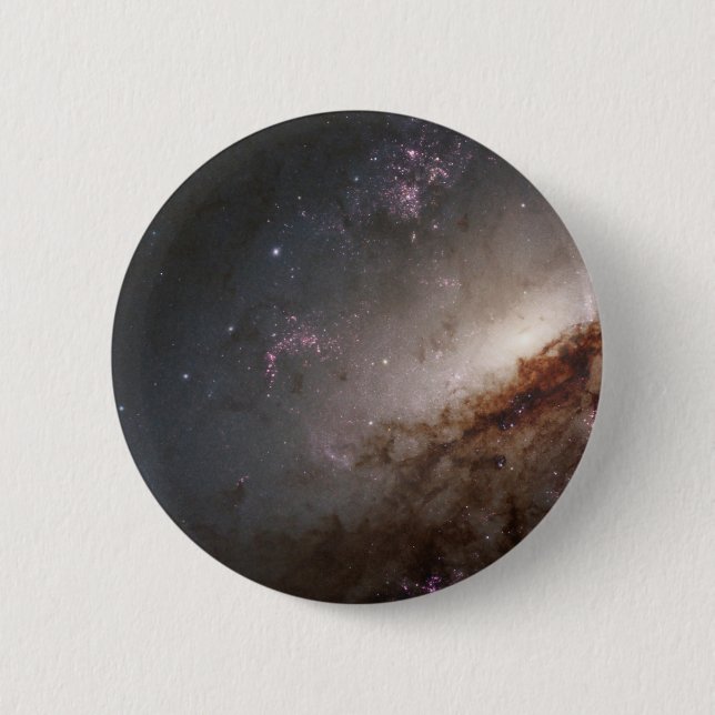 Ngc 4258 Undergoing Intense Star Formation. 6 Cm Round Badge (Front)