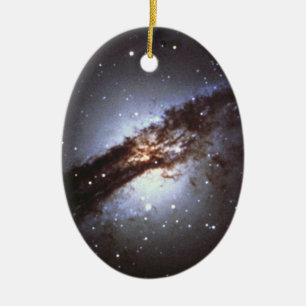 NGC 5128  Centaurus A Galaxy NASA Ceramic Tree Decoration
