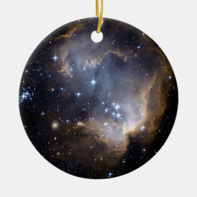 NGC 602 bright stars NASA Ceramic Tree Decoration (Front)