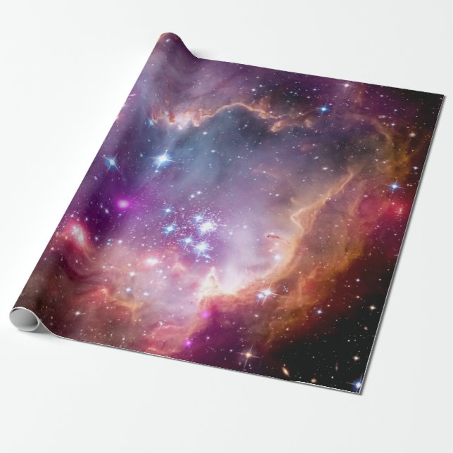 NGC 602 Star Formation - NASA Hubble Space Photo Wrapping Paper (Unrolled)