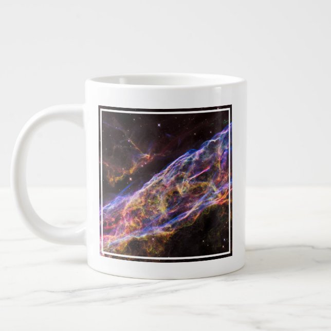 Ngc 6960, The Witch's Broom Nebula. Large Coffee Mug (Left)