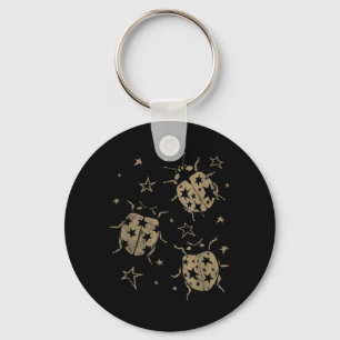 Nge 2000s Ladybug Alt 90s Vintage Star Dots N Y2k Key Ring