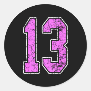 Nge Nk And Nk Number 13 Jersey Player Uniform #13  Classic Round Sticker