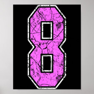 Nge Nk And Nk Number 8 Jersey Player Uniform #8  Poster