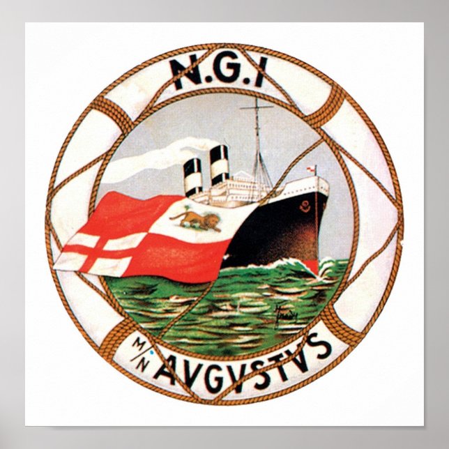 NGI Augustus Luggage Label Poster (Front)