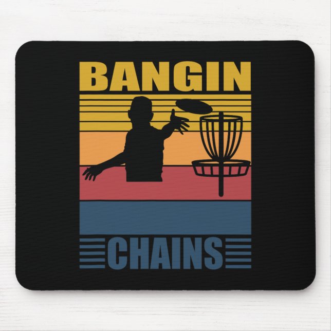 Ngin Chains For A Frisbee Golf Fan Disc Golf  Mouse Pad (Front)