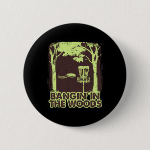 Ngin In The Woods Funny Disc Golf Frisbee T Shirt 6 Cm Round Badge