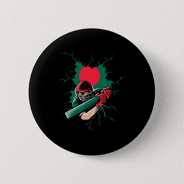 Ngladesh Cricket T Shirt Gift For Ngladeshi Fans  6 Cm Round Badge (Front)