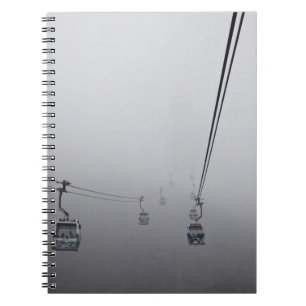 Ngong Ping Cable Car in thick fog Spiral Notebook
