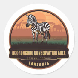 Ngorongoro Conservation Area, Tanzania Classic Round Sticker