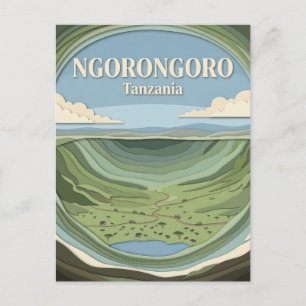 Ngorongoro Crater, Karatu, Arusha Postcard
