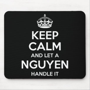 Nguyen Funny Surname Family Tree Birthday Reunion  Mouse Pad